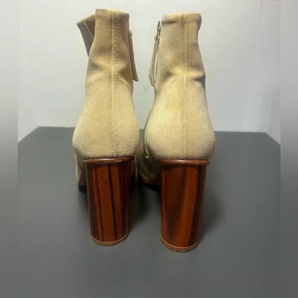 BOBBIES PARIS High-Heeled Suede Leather Ankle Boots - Picture 7 of 11